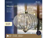 8" Micro LED Onion Ornament Battery Operated