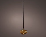 8" Micro LED Brown Onion Ornament Battery Operated