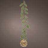 6" Micro LED Amber Ball Ornament Battery Operated Set Of 2