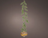 8" Micro LED Amber Onion Ornament Battery Operated Set Of 2