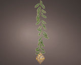 8" Micro LED Amber Diamond Ornament Battery Operated Set Of 2