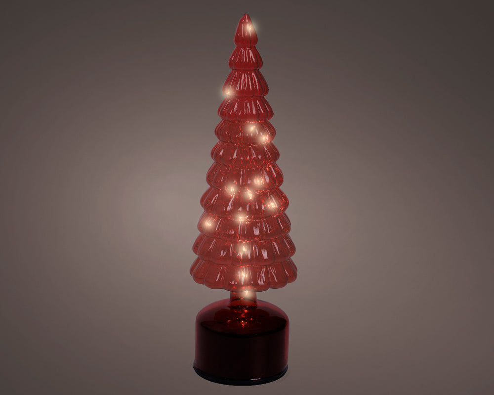 13" Micro LED Red Rotating Tree Battery Operated