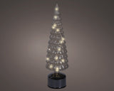 16" Micro LED Grey Rotating Tree Battery Operated