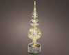14" Micro LED Silver Rotating Finial Battery Operated