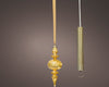 11" Micro LED Gold Finial Ornament Battery Operated Set of 2