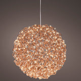 14" 400 Micro LED Warm White Rose Gold Ball