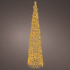 Árbol Cónico Dorado de 3 pies con Micro Luces LED Clásicas Cálidas