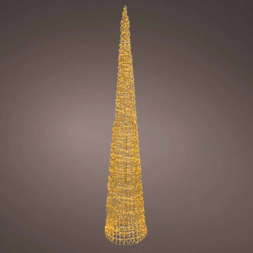 6 FT Gold Cone Tree Micro Classic Warm LED