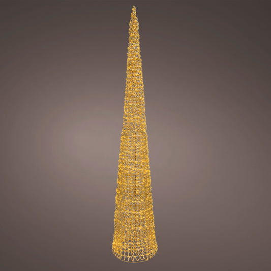 6 FT Gold Cone Tree Micro Classic Warm LED