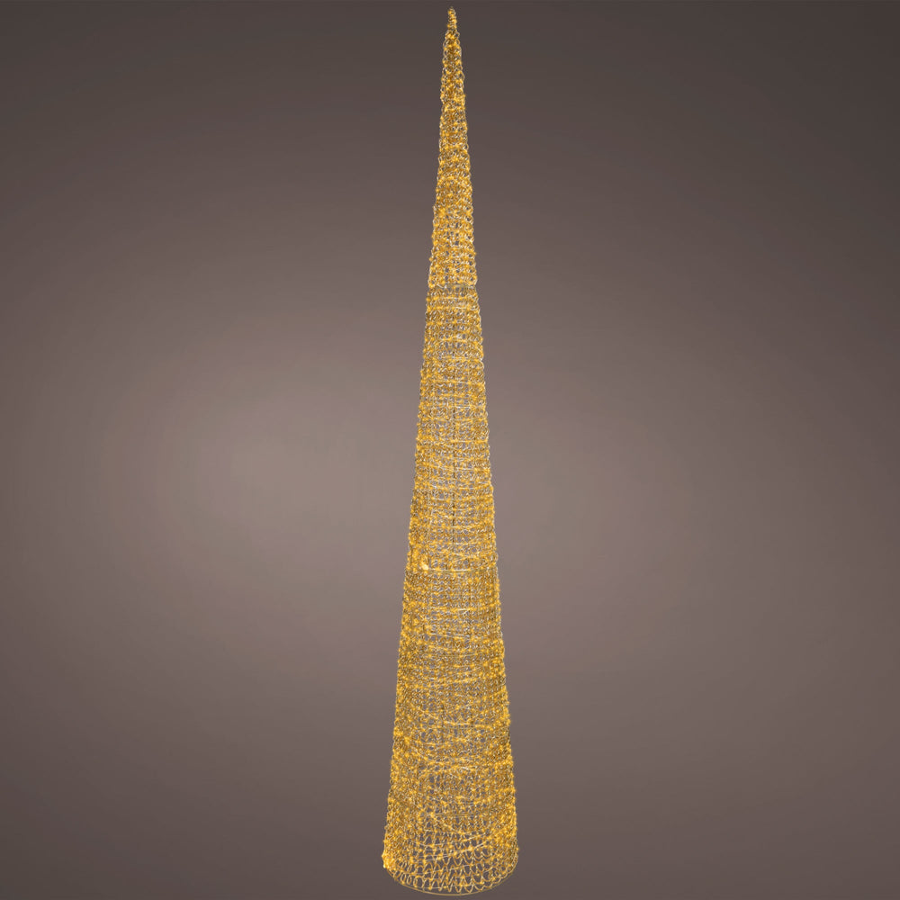 9 FT Gold Cone Tree Micro Classic Warm LED
