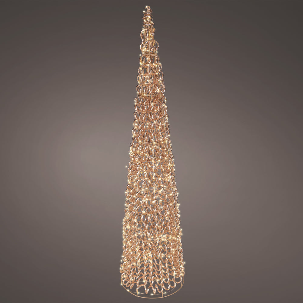 3 FT Rose Gold Cone Tree Micro Warm White LED