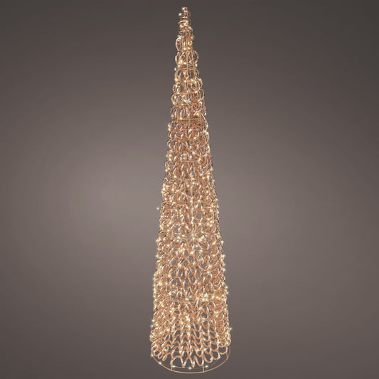 3 FT Rose Gold Cone Tree Micro Warm White LED