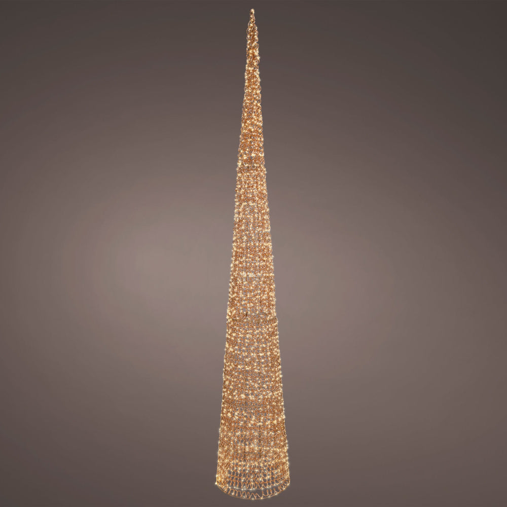 9 FT Rose Gold Cone Tree Micro Warm White LED
