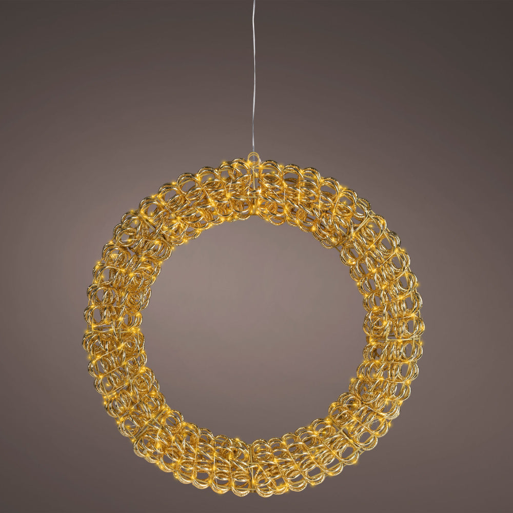23" Gold Wreath Micro Classic Warm LED
