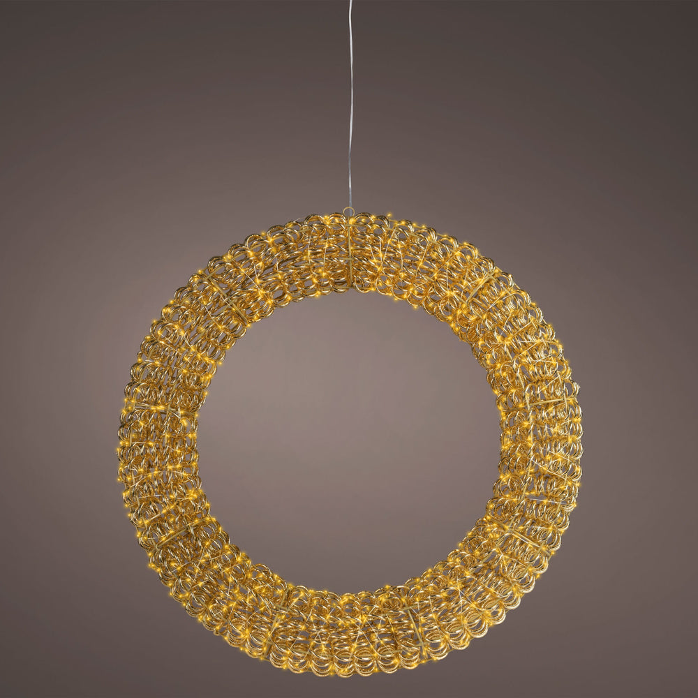 31" Gold Wreath Micro Classic Warm LED
