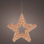 23" 400 Micro LED Warm White Rose Gold Star