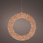 23" Rose Gold Wreath Micro Warm White LED