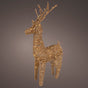 3.4 FT 72 LED Soft Warm Brown Wicker Standing Reindeer