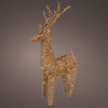 3.4 FT 72 LED Soft Warm Brown Wicker Standing Reindeer