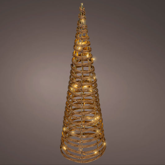 Árbol cónico de 2 pies (32 LED) marrón cálido y suave