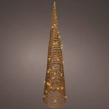 Tall, cone-shaped decorative light on a gray background