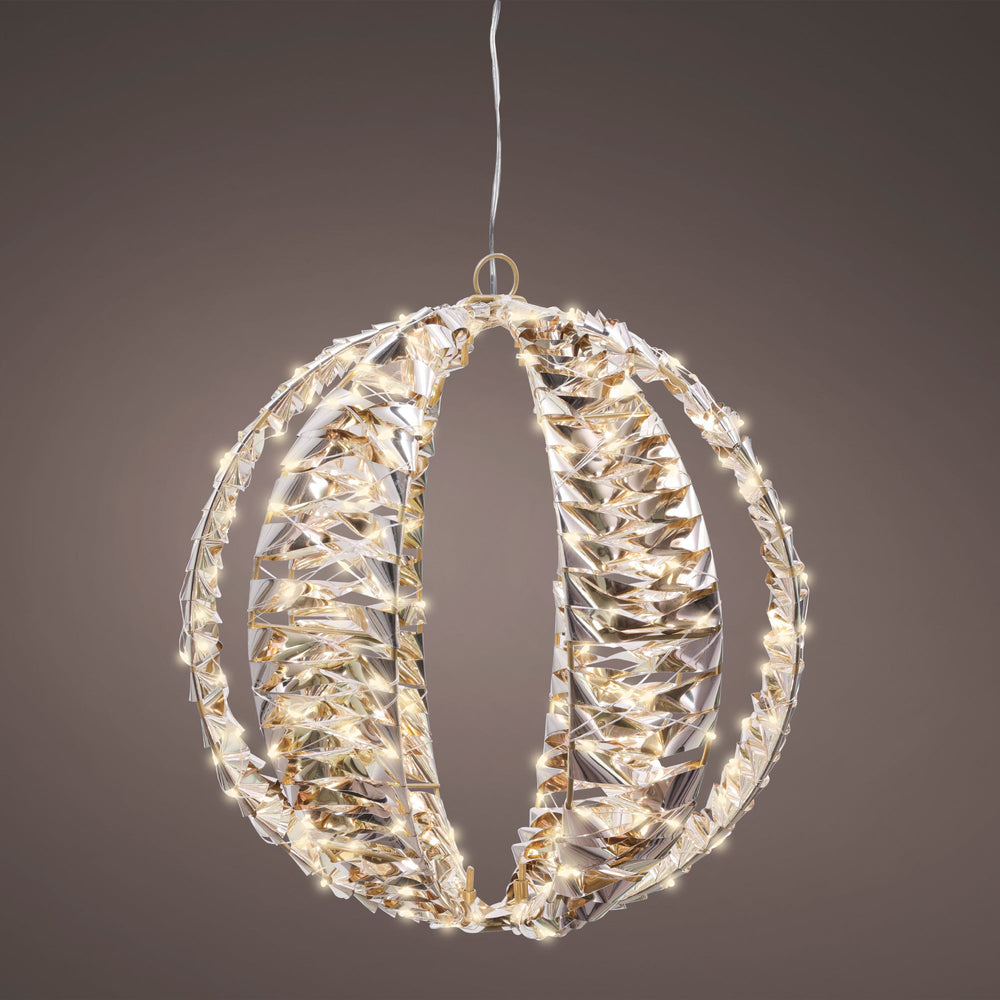 12" Warm White Micro LED Gold Ball