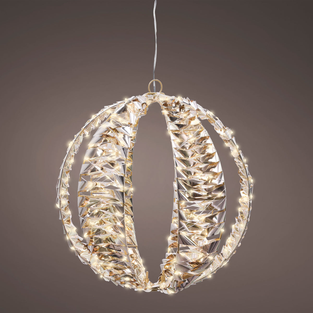 Esfera dorada micro LED de luz cálida de 12"