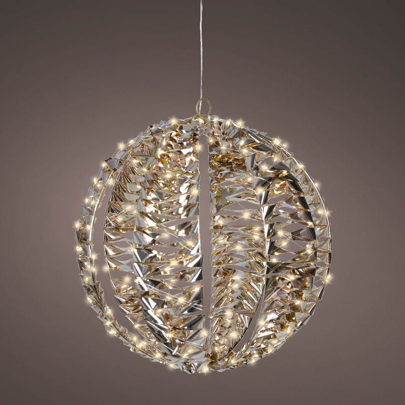 1.3 FT 600 micro LEDs de bola dorada de color blanco cálido