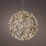 1.7 FT 720 Micro LED Esfera Dorada Blanca Cálida