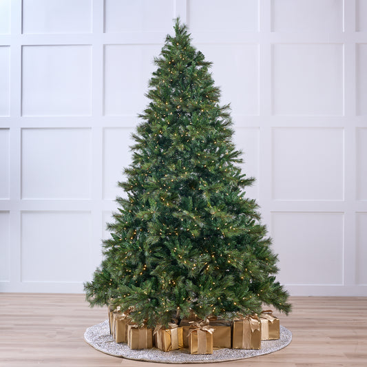 Luces LED de color blanco cálido preiluminadas con árbol mixto de lujo de Bélgica