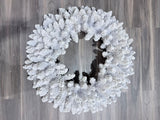 White Flocked Wreath