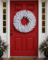 White Flocked Wreath