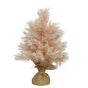 Mini Paris Pink Snowy Jute Bag Tree Unlit