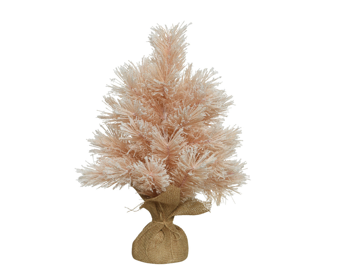 Mini Paris Pink Snowy Yute Bag Árbol Apagado