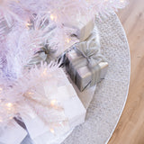 10 FT White Aspen Fir Pre-Lit Incandescent White Lights