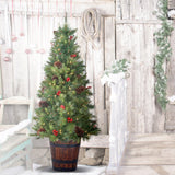 Forest Berry Fir Tree Pre-Lit Clear LED Lights