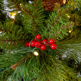 Forest Berry Fir Tree Pre-Lit Clear LED Lights
