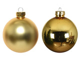4" Shiny & Matte Ball Ornament Assorted Set Of 24