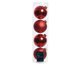 4" Shiny & Matte Ball Ornament Assorted Set Of 24