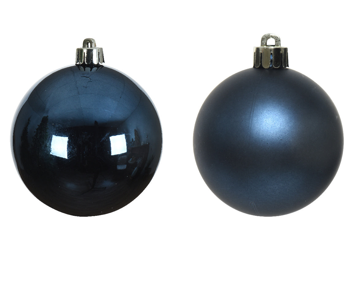 4" Shiny & Matte Ball Ornament Assorted Set Of 24