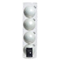 4" White Shiny Matte Ball Ornament Assorted Set Of 4
