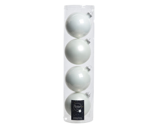 Set surtido de 24 adornos de bolas de 4" brillantes y mate
