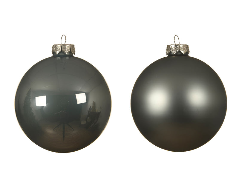 Set surtido de 24 adornos de bolas de 4" brillantes y mate