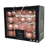 2- 2.7" Assorted Glass Ornament Set Of 42