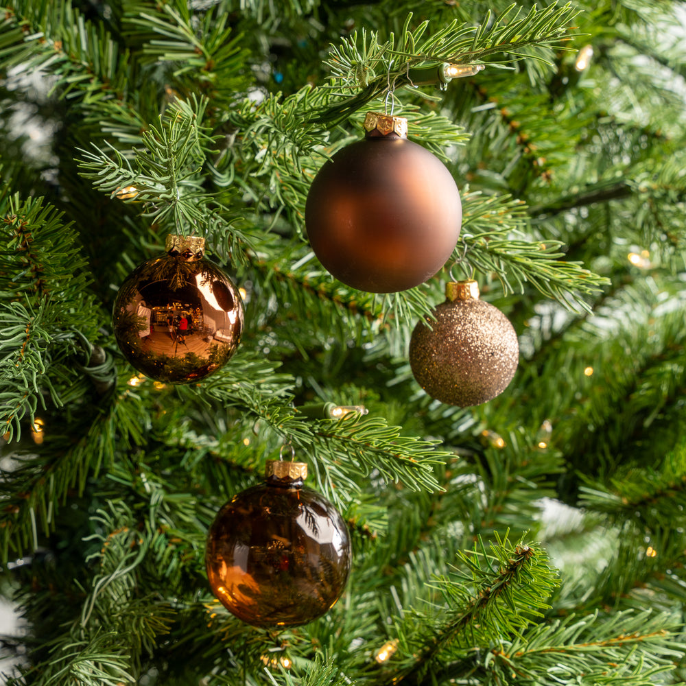 2- 2.7" Assorted Glass Ornament Set Of 42