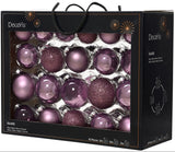 2- 2.7" Assorted Glass Ornament Set Of 42