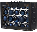 2- 2.7" Assorted Glass Ornament Set Of 42