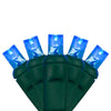 33 FT 100 LED Blue Concave Lights With Green Wire & 5MM Bulbs