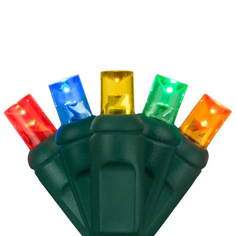 Cadena de luces cóncavas de 33 pies, 100 LED de 5 mm