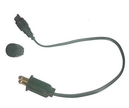 12" Green Coaxial Power Cord